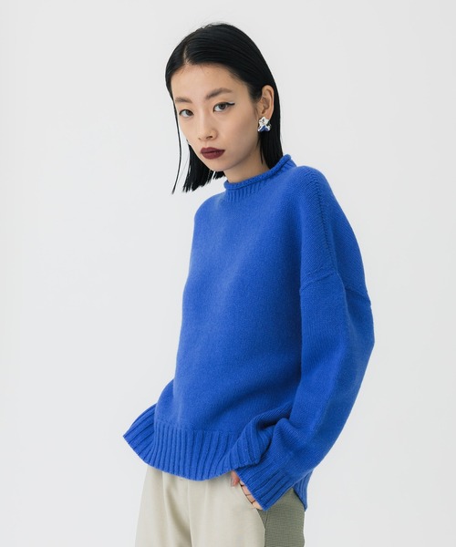 【極美品】ユナイテッドトウキョウ半袖カットソー ハイネック ロイヤルブルー 極美品】ユナイテッドトウキョウ半袖カットソー ハイネック ロイヤル