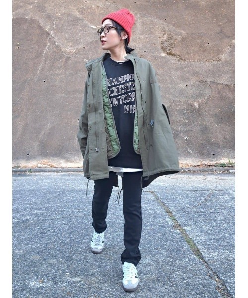 Right-on（ライトオン） モッズコート X-LARGE オリーブ レディース