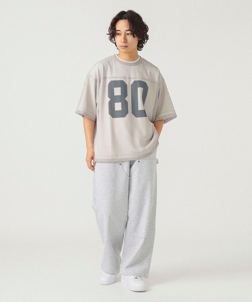 メッシュ Tシャツ ロゴプリント入り δ BEAMS tシャツ メッシュ プリント Tシャツ メンズ : ZOZOTOWN