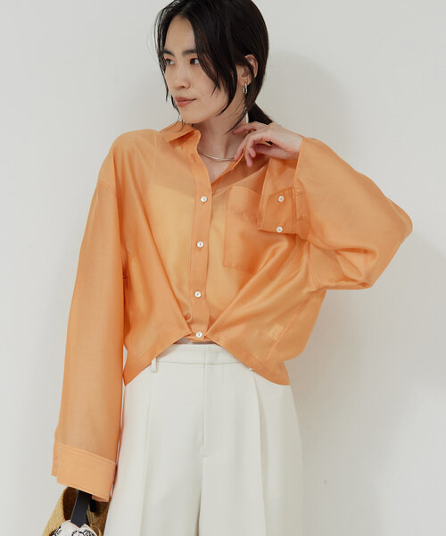 ブラウス シャツ 2WAYクロップドシャツ レディース