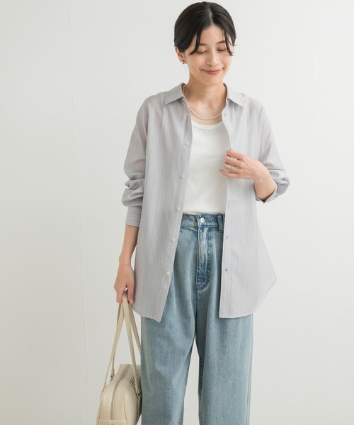 ブラウス シャツ 「WEB先行予約」シルクストライプ バンドカラーシャツ レディース 楽天市場】LILYSILK シルク シャツ レディース ブラウス