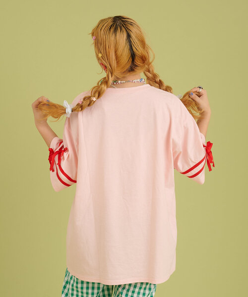 w closet tシャツ 「あみこ企画」ヴィンテージライクくまちゃん