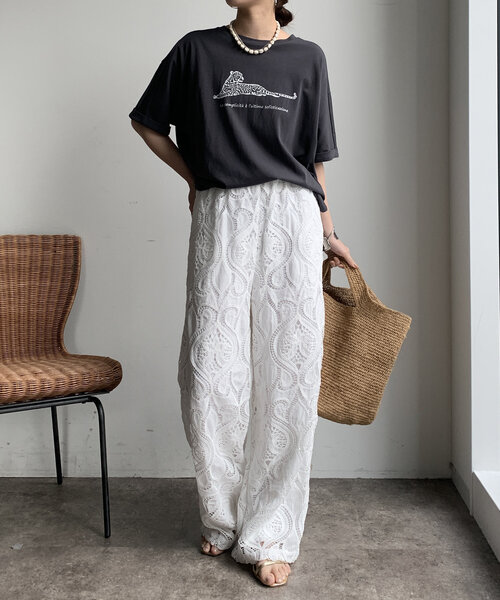 DouDou tシャツ 「WEB限定」ジャガープリントTEE レディース