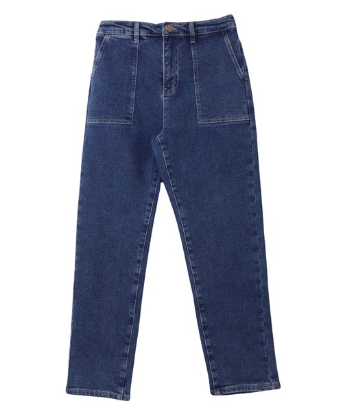 [evernavy] обработка Denim брюки M голубой женский 