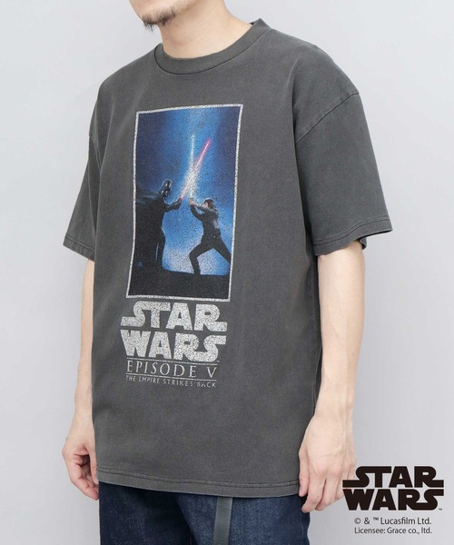 Goodwear（グッドウェア） tシャツ STAR WARS 古着風 クラックプリント