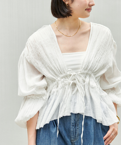 専用　plage 　RIAM SWEETブラウス　ホワイト plage ブラウス シャツ 「追加」R'IAM SWEET 2 レディース