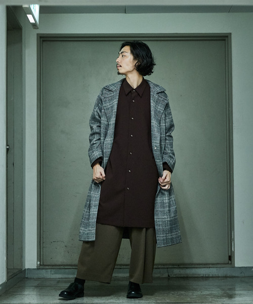 「Lui's」 チェスターコート S グレー メンズ_画像9