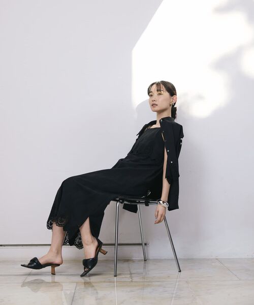 STRATA ブラウス シャツ エンブロイダリースカラップシャツ 「低