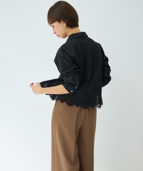 STRATA ブラウス シャツ エンブロイダリースカラップシャツ 「低