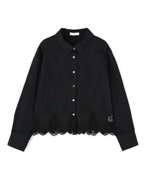STRATA ブラウス シャツ エンブロイダリースカラップシャツ 「低