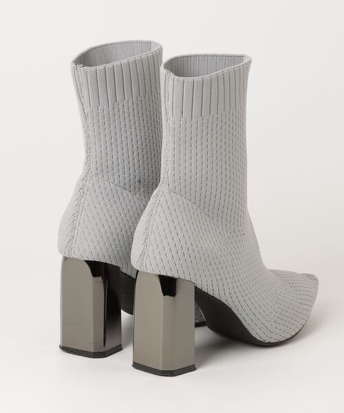 「Jasmine Grandiflorum」 ショートブーツ 23.0cm グレー レディース_画像2