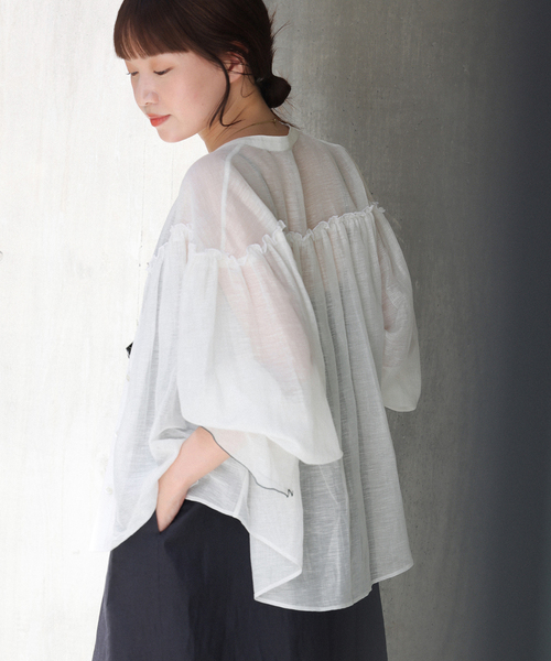 ⭐︎新品　タグ付き⭐︎ IENA B.リネン混シアーブラウス IENA｜B. リネン混シアーブラウス | Rakuten Fashion(楽天