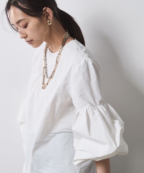 CHIC STYLE（シックスタイル） ブラウス シャツ ボリュームスリーブ