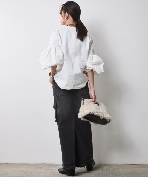 CHIC STYLE（シックスタイル） ブラウス シャツ ボリュームスリーブ