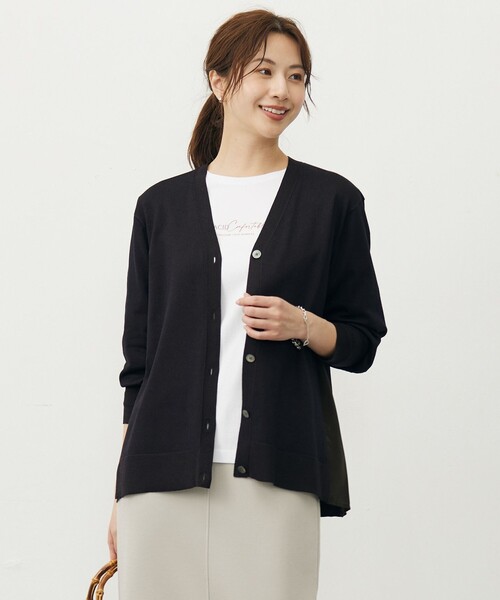 gourmet jeans◇カーディガン(薄手)/FREE/コットン/PNK/無地/gr-2352