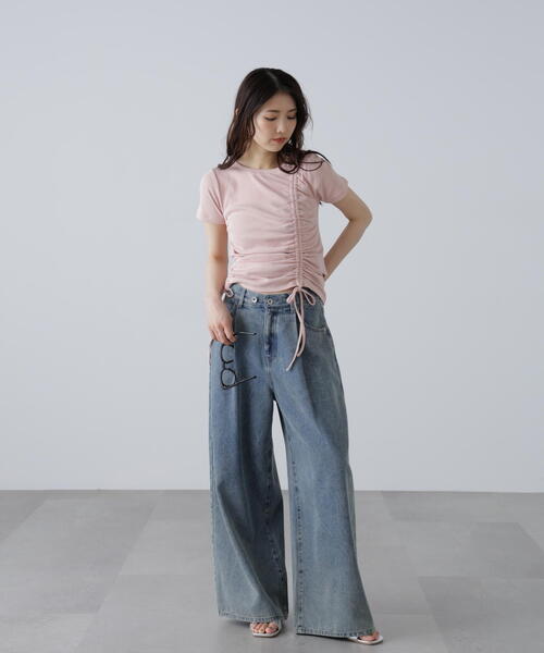 FREE'S MART tシャツ アシメドロストリブカットソー レディース