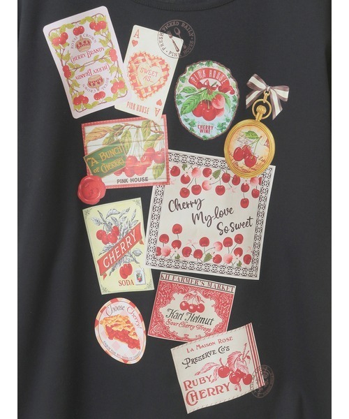 最終価格❗ピンクハウス❤️可愛いチェリー総柄カットソー美品 PINK HOUSE（ピンクハウス） tシャツ チェリー総柄プリントカットソー