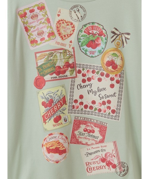 PINK HOUSE（ピンクハウス） tシャツ 半袖 チェリープリントカットソー