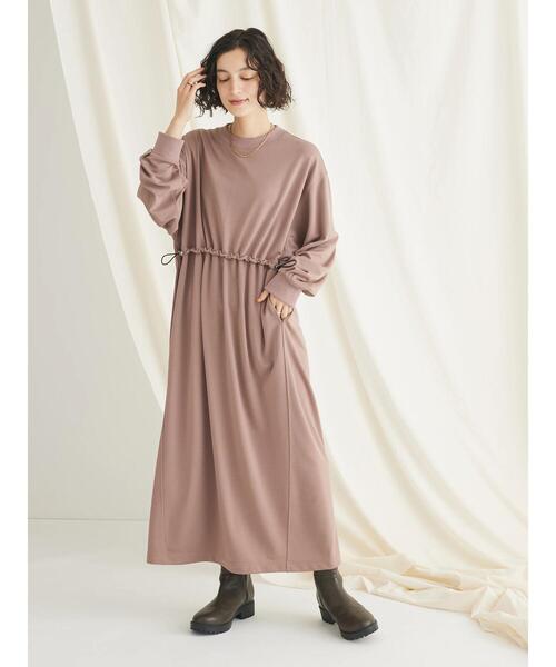 「CRAFT STANDARD BOUTIQUE」 長袖ワンピース FREE チャコールグレー レディース_画像3