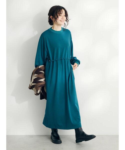 「CRAFT STANDARD BOUTIQUE」 長袖ワンピース FREE チャコールグレー レディース_画像4