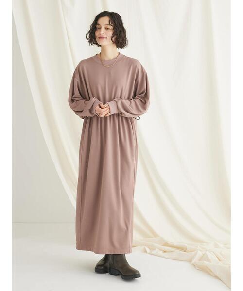 「CRAFT STANDARD BOUTIQUE」 長袖ワンピース FREE チャコールグレー レディース_画像5