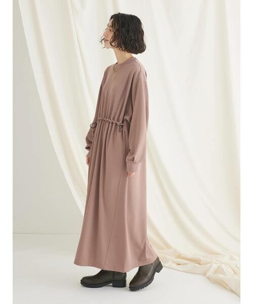 「CRAFT STANDARD BOUTIQUE」 長袖ワンピース FREE チャコールグレー レディース_画像7