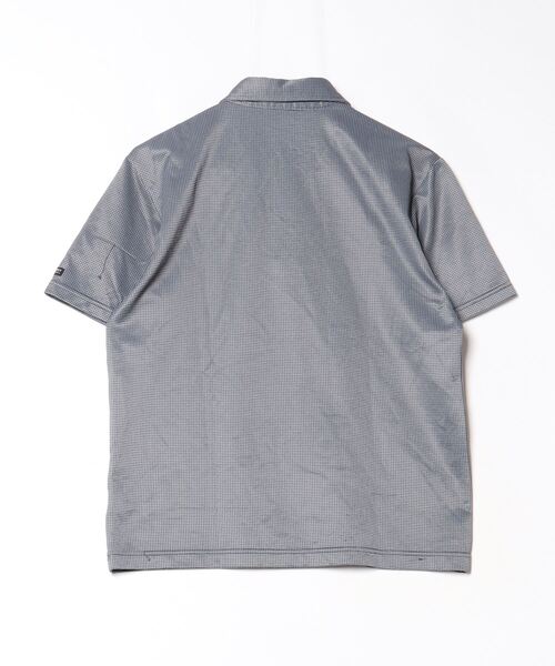 「BURBERRY BLACK LABEL」 チェック柄半袖ポロシャツ 2 グレー メンズ
