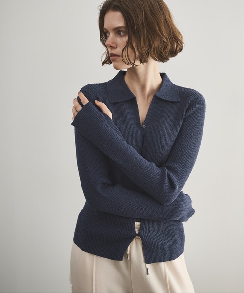 ルネ★襟付きニット★未使用品 LOSCa ニット セーター 襟付きスラブリブニット レディース : ZOZOTOWN
