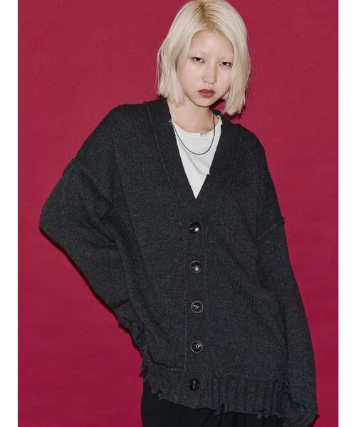 カーディガン 「VEQUM」SHETLAND WOOL CLUSH CD レディース
