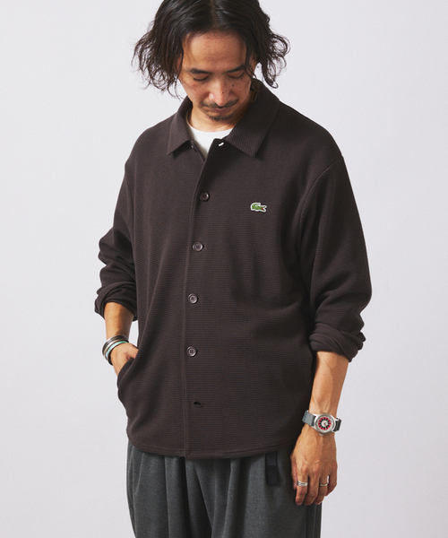 コムデギャルソンシャツ ラコステ 新品 カーディガン 黒　XL BIOTOP(ビオトープ) / 【COMME des GARCONS SHIRT】 fully