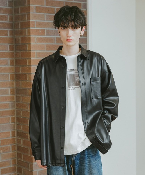 RAGEBLUE（レイジブルー） シャツ シンセティックレザー/ビッグシャツ