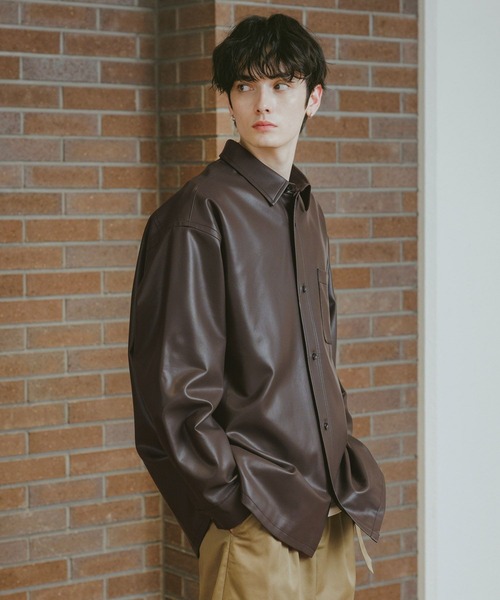 RAGEBLUE（レイジブルー） シャツ シンセティックレザー/ビッグシャツ