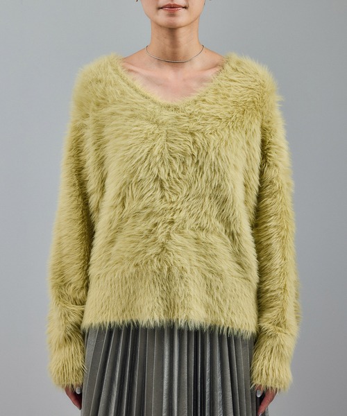 Deuxieme Classe プルオーバーニットセーター シャギー 美品 SALON adam et rope'（サロン アダム エ ロペ） ニット セーター 「WEB