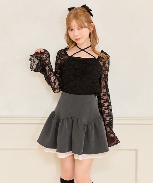apres jour（アプレジュール） tシャツ フレアスリーブレーストップス