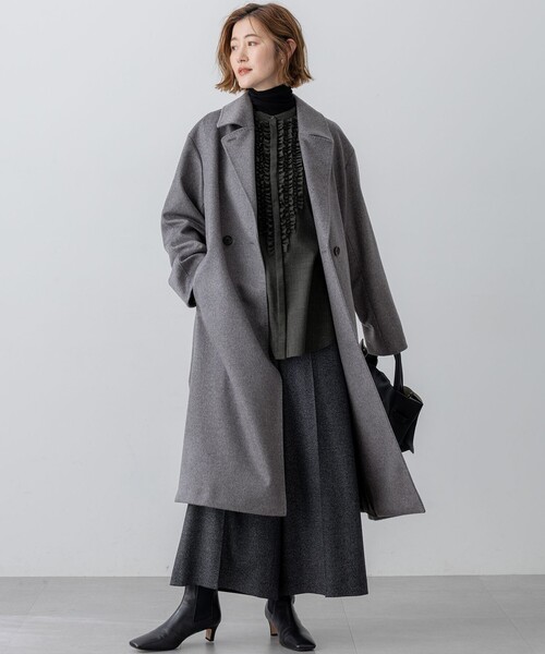 ブラウス シャツ 「VERY11月号掲載/洗える」TWボイル フリルディテール