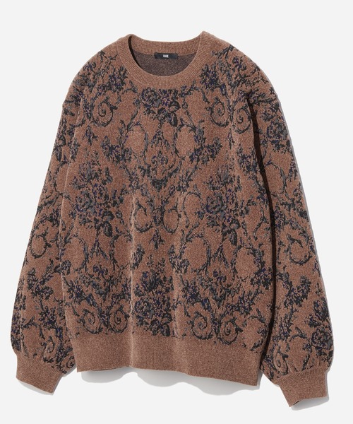 HARE（ハレ） セーター ニット ダマスクガラモールニットプルオーバー