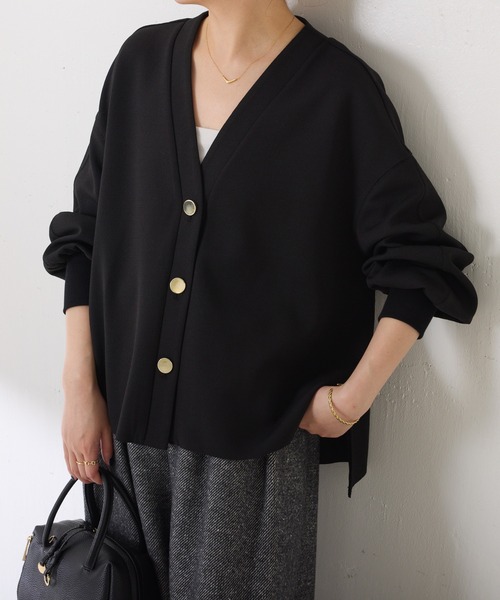 COLLAGE GALLARDAGALANTE カーディガン メタル釦ジョーゼット