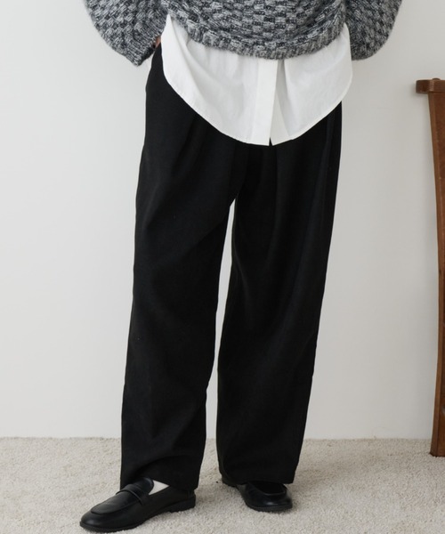 Libra Cue（リブラ キュー） パンツ コクーンシルエットタックパンツ