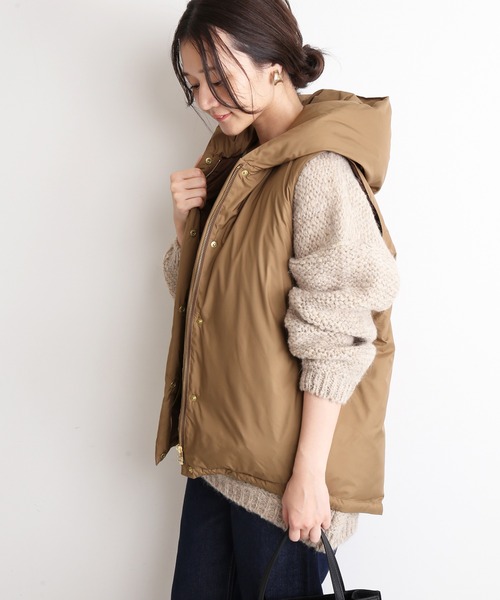 SLOBE IENA（スローブイエナ） ダウンベスト 36 キャメル レディース