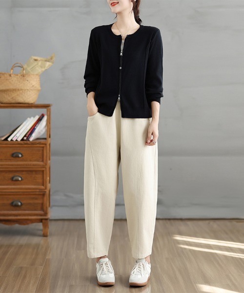 René 2022年　新品未使用　ダブルジッパーカーディガン カーディガン Double-zip Aran knit cardigan / ダブルジップアラン