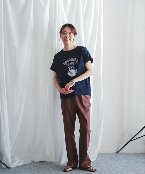 「FIL DE FER」 半袖カットソー FREE ホワイト レディース_画像2