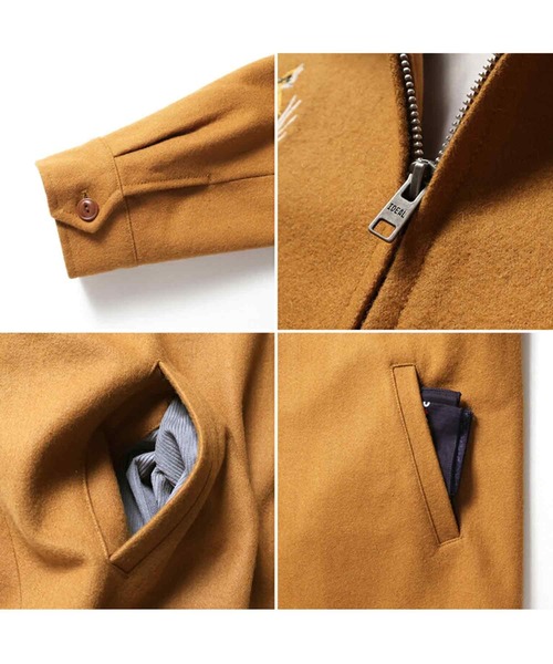 Houston ベトジャン ドリズラージャケット カラー：キャメル HOUSTON（ヒューストン） ブルゾン アウター メルトンベトジャン(MAP