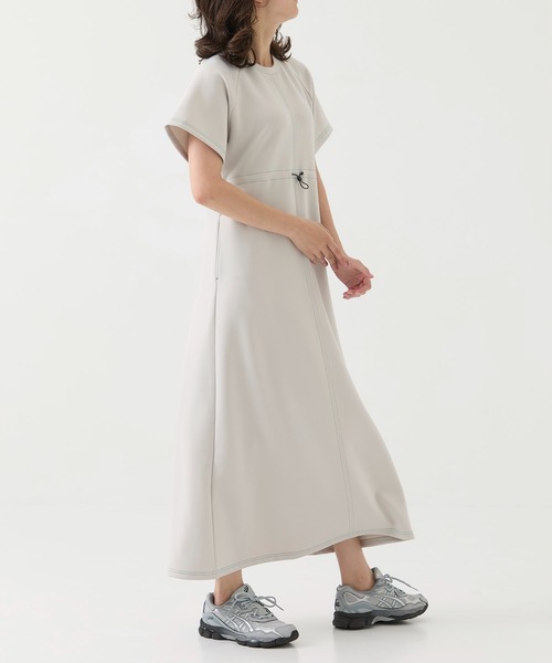 「A + TOKYO」 半袖ワンピース 2 ブルー レディース_画像2