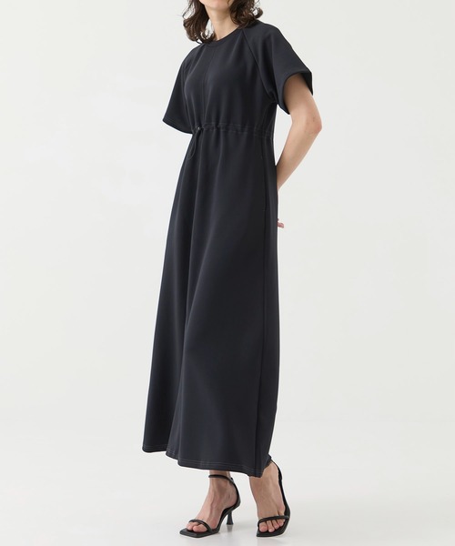 「A + TOKYO」 半袖ワンピース 2 ブルー レディース_画像3