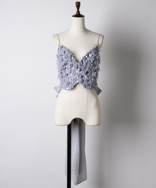 「LA BELLE ETUDE」 キャミソール FREE ライトブルー レディース_画像2