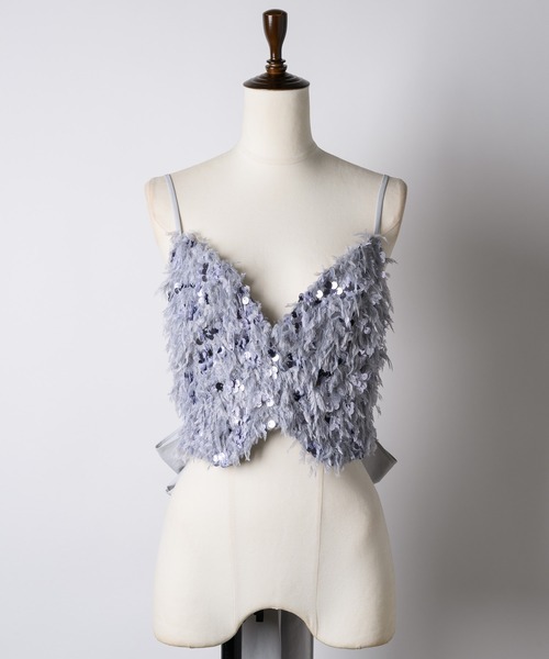 「LA BELLE ETUDE」 キャミソール FREE ライトブルー レディース_画像5