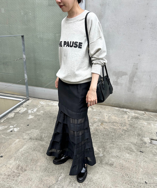 「THE PAUSE」 スウェットカットソー FREE ブラック レディース_画像2