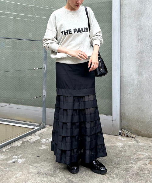 「THE PAUSE」 スウェットカットソー FREE ブラック レディース_画像5