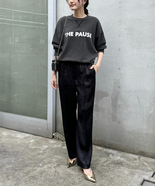 「THE PAUSE」 スウェットカットソー FREE ブラック レディース_画像7