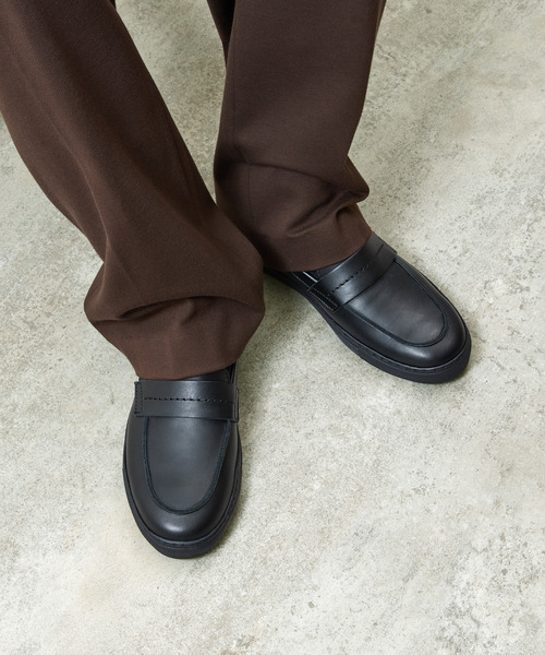 ローファー PADRONE パドローネ / Ex. LOAFERS 別注クロームレザーローファー / PA7043-2002 メンズの画像